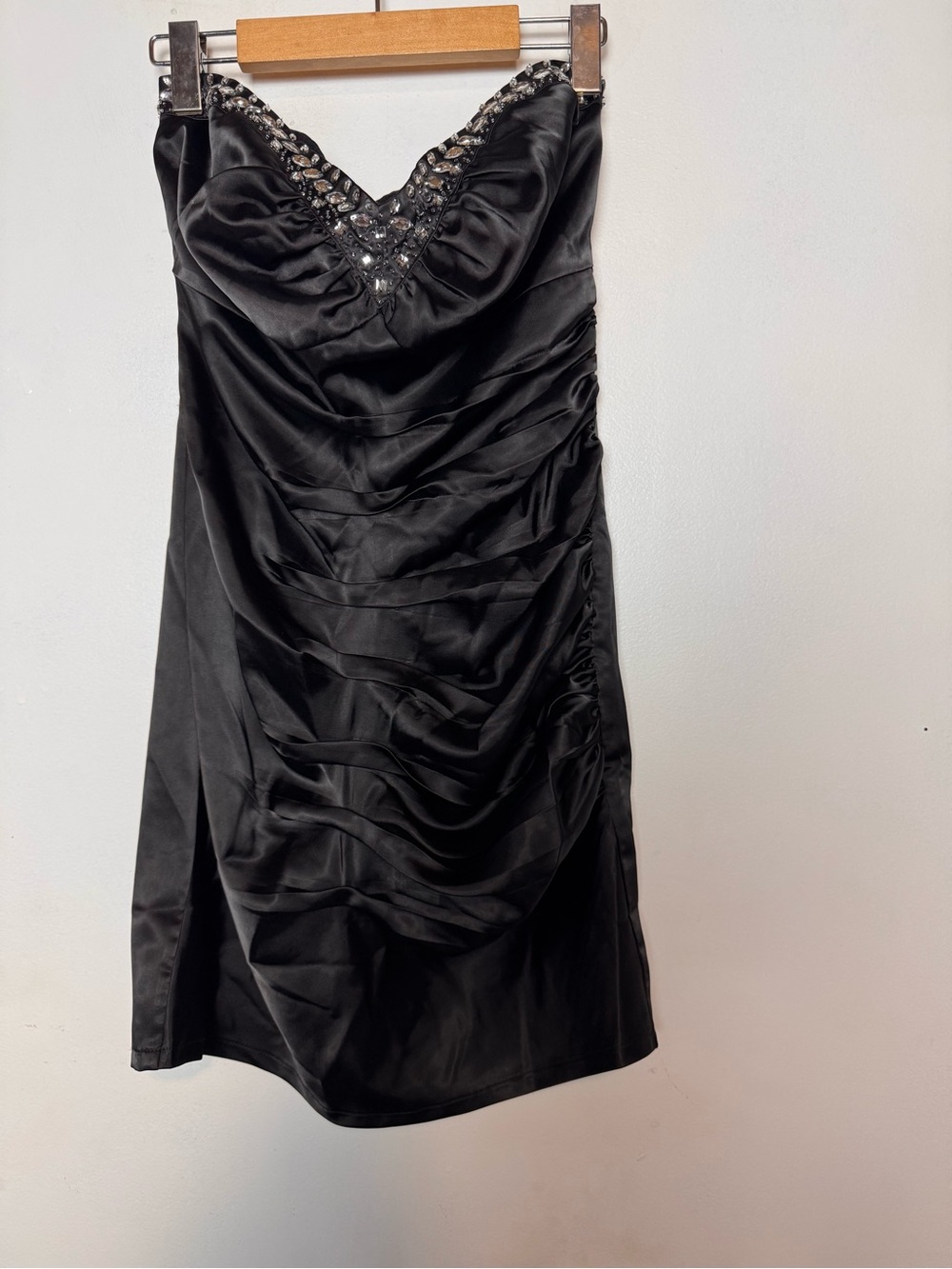Tea if black dress with beaded detail Size-Large